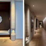 lighting design details with uplight to door frames, downlight to curtains and details